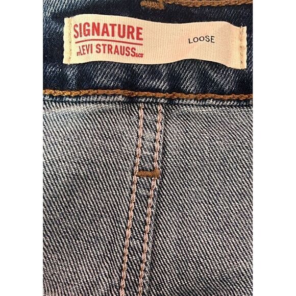 Signature Levi Strauss  Men's  Loose Straight Flex Stretch Jeans Size 40 X‎ 32 - Picture 6 of 10